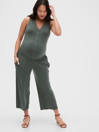Maternity Sleeveless Jumpsuit in TENCEL™ | Gap (US)
