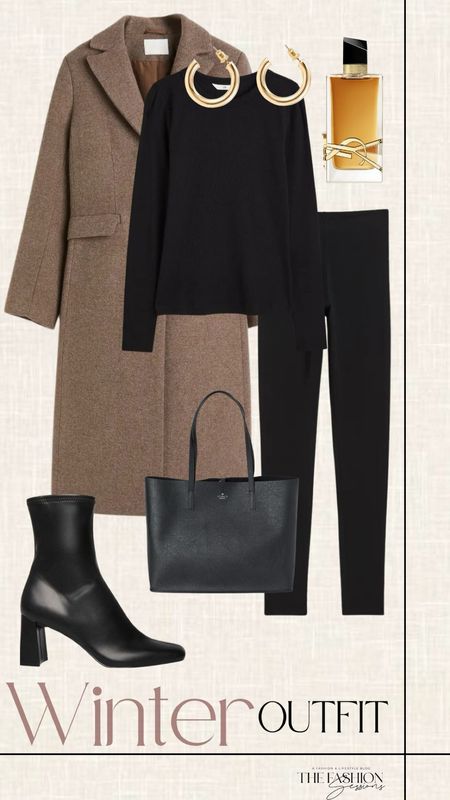 Winter Outfit | Brown Long Coat | Black Leggings | Black T Shirt | Black Boots |

#LTKHoliday #LTKstyletip #LTKSeasonal