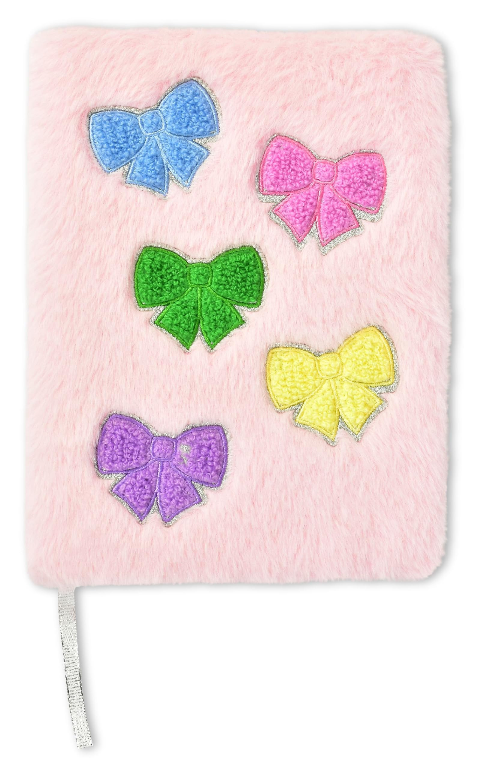 iscream Plush Fur Chenille & Embroidered Accent Lined-Page 8.5" Journal - Beautiful Bows | Amazon (US)