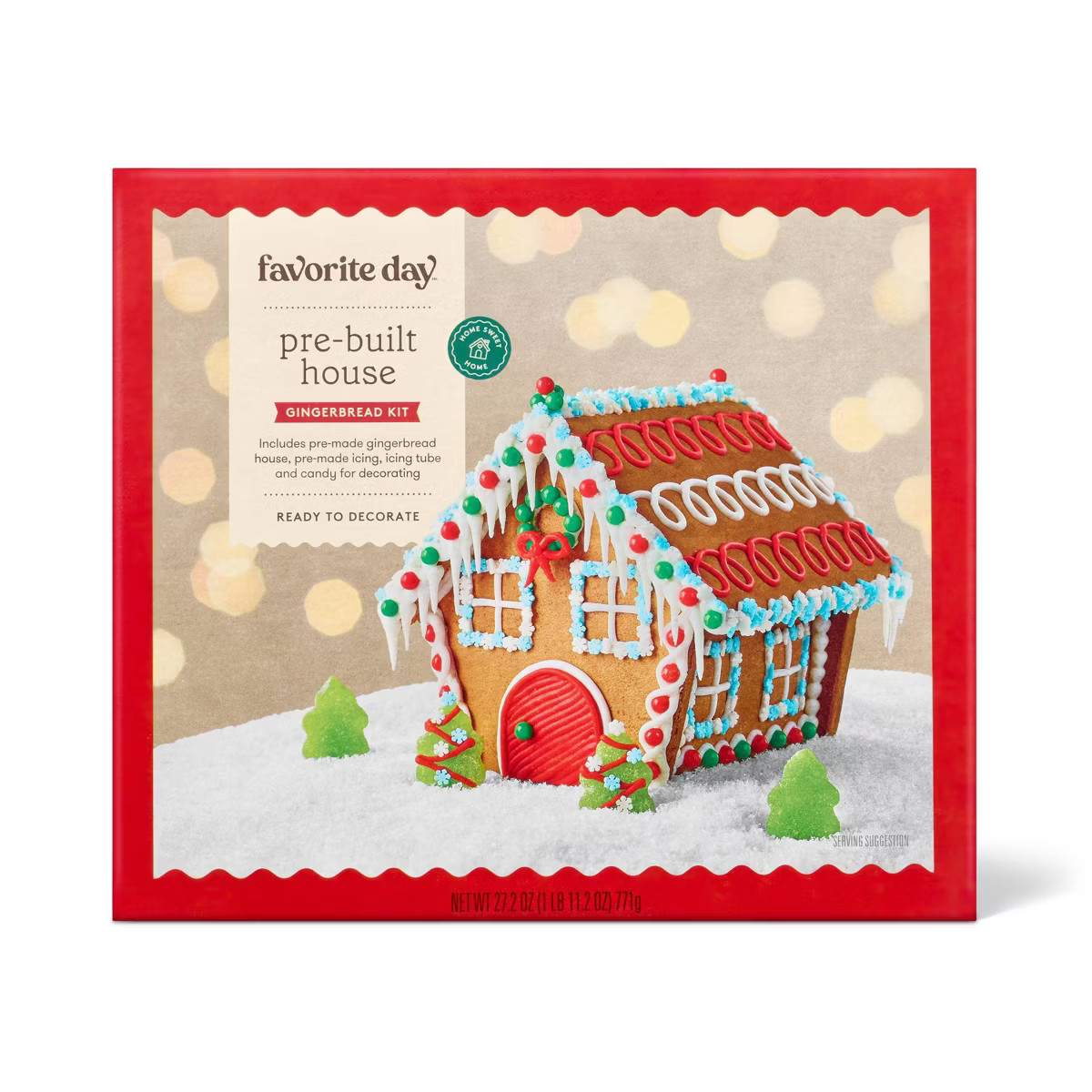 Christmas Pre-Built Gingerbread House Kit - 27.2oz - Favorite Day™ | Target