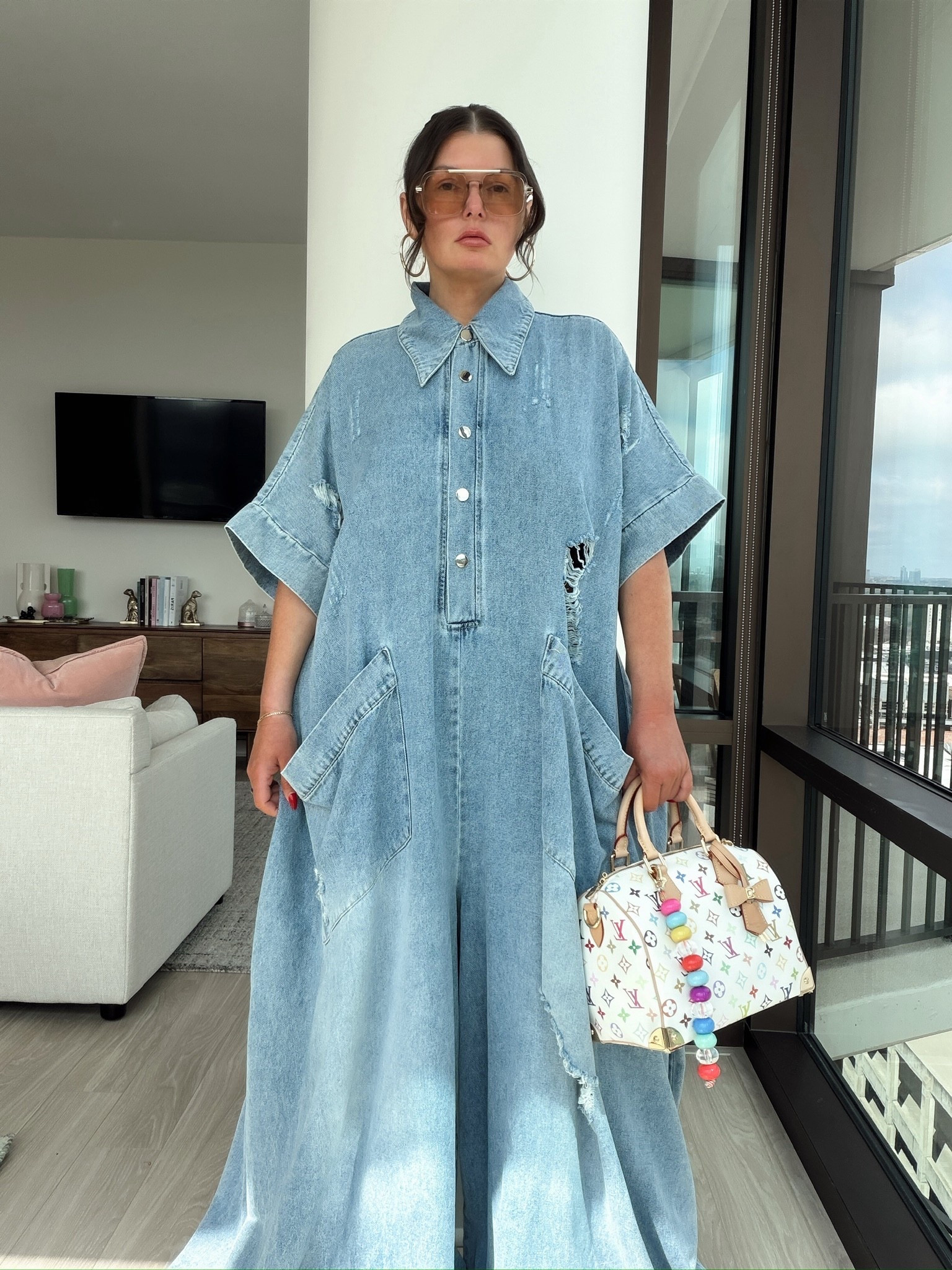 Jumpsuit runs huge. I’m wearing a S-M, it’s insanely long but bc it’s distressed you can cut a raw hem to your preferred length. The raw hem will go with the style of the jumpsuit.

Denim midi dress runs true to size. Very dusty denim with stretch. Perfect for Spring & Summer weather  

#LTKgrwm #LTKootd #LTKootd #LTKSeasonal #LTKActive #LTKSeasonal #LTKActive #LTKootd #LTKActive #LTKSeasonal #LTKootd #LTKSeasonal #LTKootd #LTKActive

#LTKootd #LTKdayinmylife #LTKSeasonal