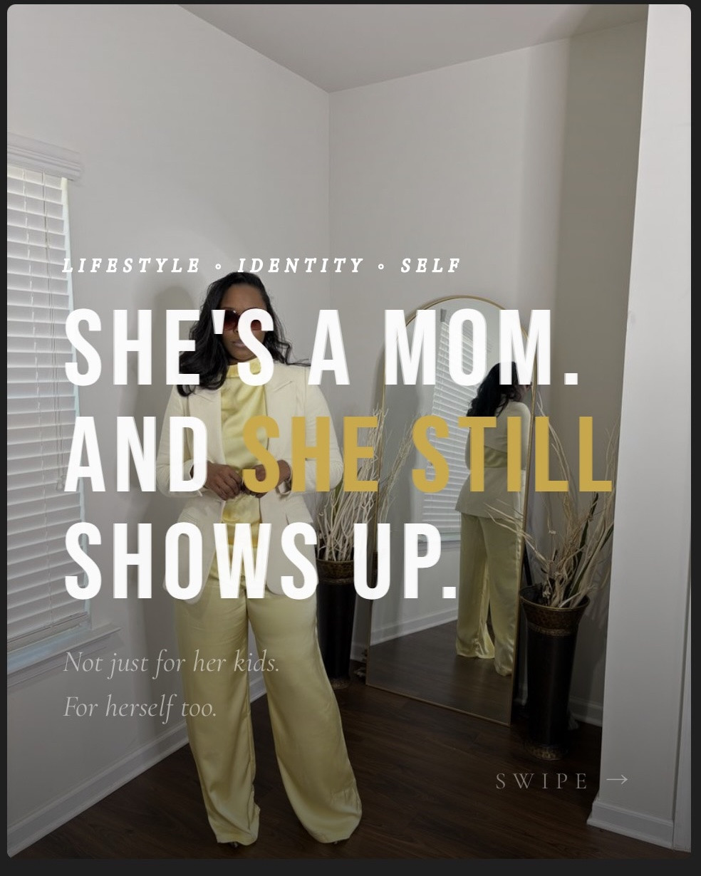 I am a wife. I am a mom. And somewhere in between all of that-I am still her. 🖤

Tennis. Candle making with my girls. Rooftop brunches. Late dinners. Showing up dressed for who I am right now — not who I used to be. Nobody told me that having your own identity outside of motherhood was self care. But it is! And I refuse to lose myself in the process of raising everybody else. This one is for the mom who still shows up-or tries to. Save this as a reminder that you are allowed to have a life too. 🖤

#momlife #naturalhairbloggers #momidentity #selfcaremom #beautyvlogger

#LTKmomlife #LTKBeauty #LTKselfcare