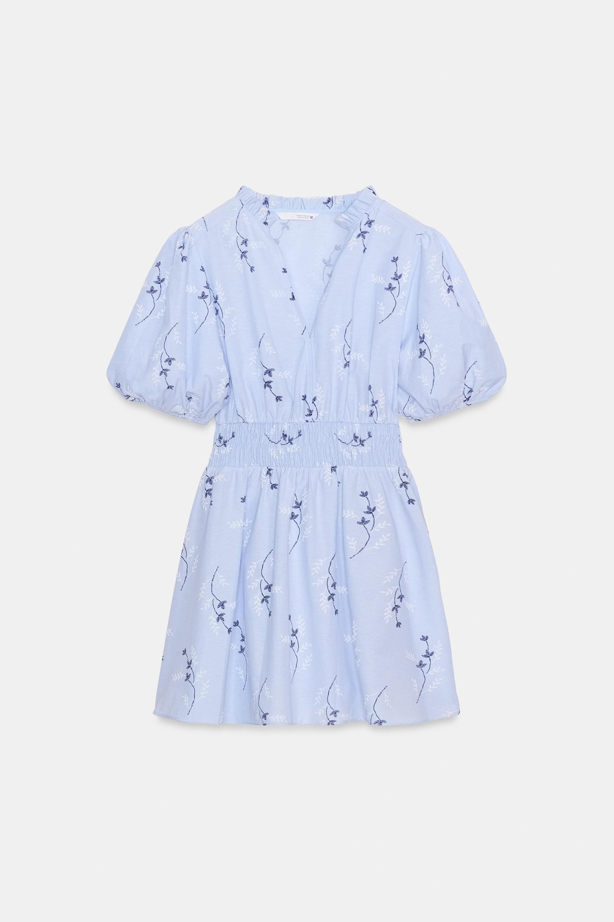EMBROIDERED PRINTED DRESS | Zara US