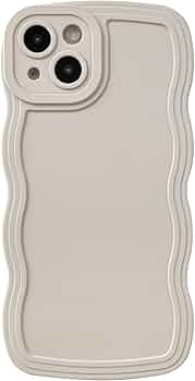 Caseative for iPhone 13 Case, Solid Color Curly Wave Frame Soft Compatible with iPhone Case (Grey... | Amazon (US)