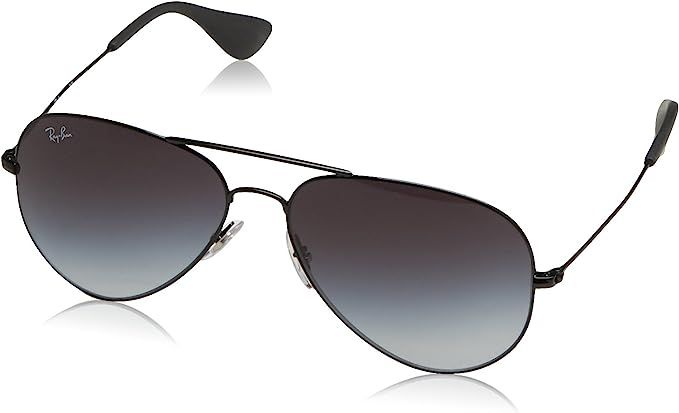 Ray-Ban RB3558 Aviator Sunglasses, Black/Gray Gradient, 58 mm | Amazon (US)