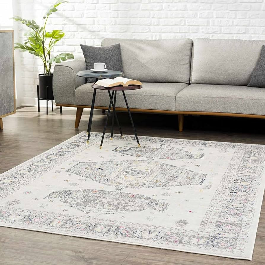 Hauteloom Tigris Collection Yoruk Traditional Abstract Farmhouse Living Room Bedroom Area Rug - V... | Amazon (US)