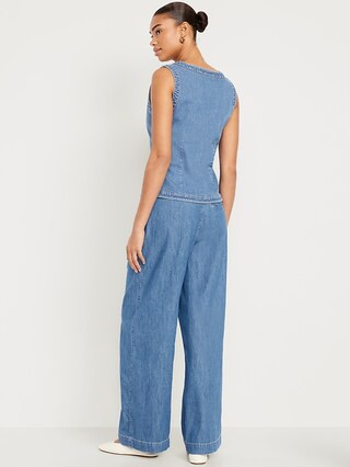 High-Waisted Taylor Trouser Wide-Leg Pants | Old Navy (US)