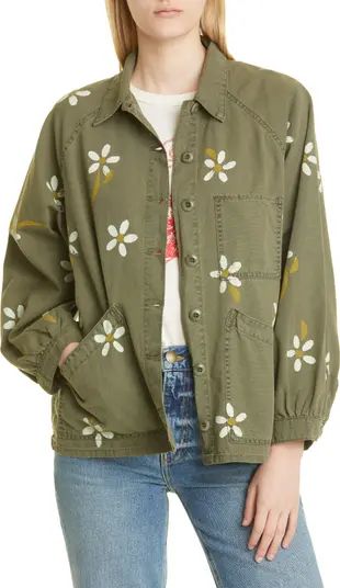 The Commodore Flower Stamp Cotton Jacket | Nordstrom