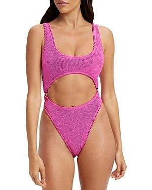 Good American FUSCHIA Always Fits Sculpt Monokini One-Piece Swimsuit, US 1 | Walmart (US)