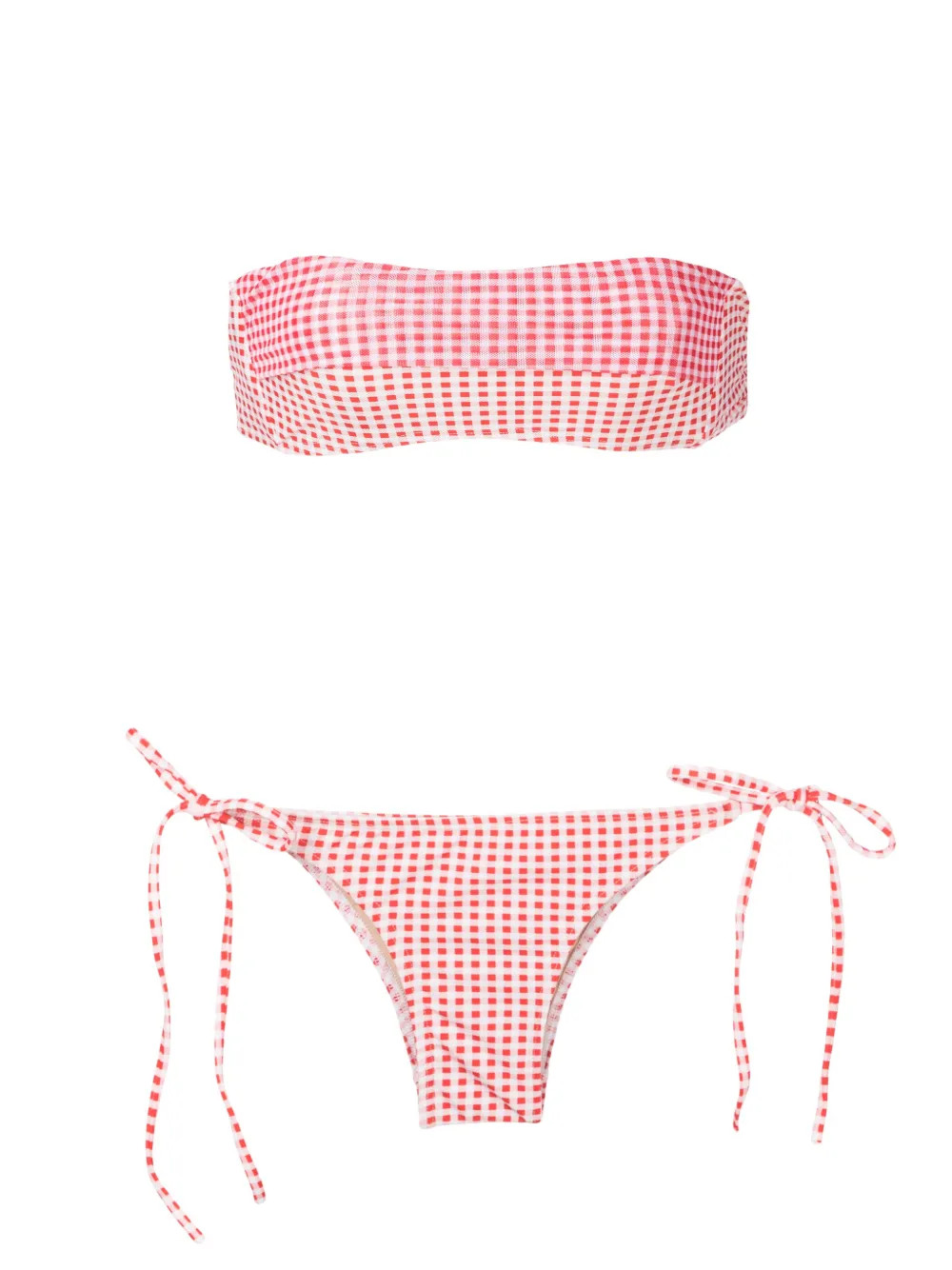 Amir Slama gingham-check Pattern Bikini Set | Red | FARFETCH | Farfetch Global