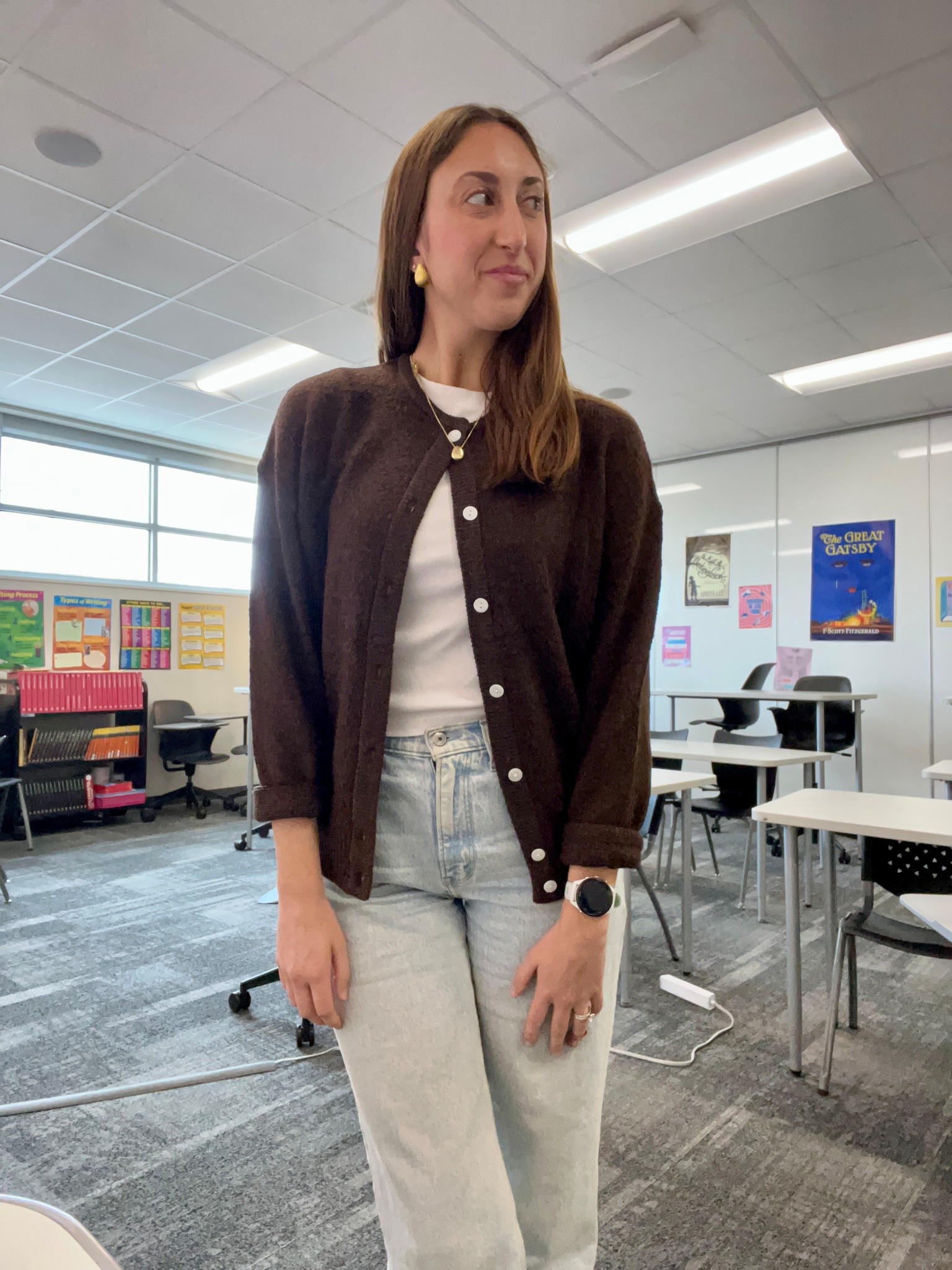 Feeling cozy at school today in my new sweater from Amazon! Wearing a size medium. 

#LTKgrwm #LTKGiftGuide #LTKootd