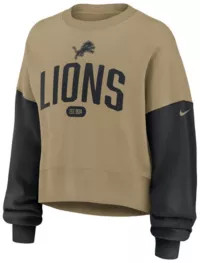 Nike Women's Detroit Lions Parachute Beige Phoenix Rewind Crew Pullover Sweatshirt | DICK'S Sporting Goods