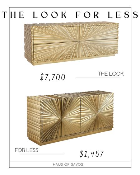 Beautiful gold wood cabinet! 

Organic modern, transitional, glam, luxe, look for less, cabinets under $1500, gold cabinet, media console, buffet, living room, dining room, entry console 