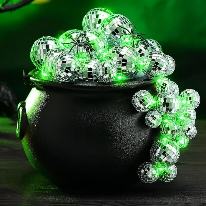 Jenaai 96 Pcs Halloween Disco Bubbling Cauldron kit Plastic Witch Cauldron Kettle with 40 Ball Or... | Amazon (US)