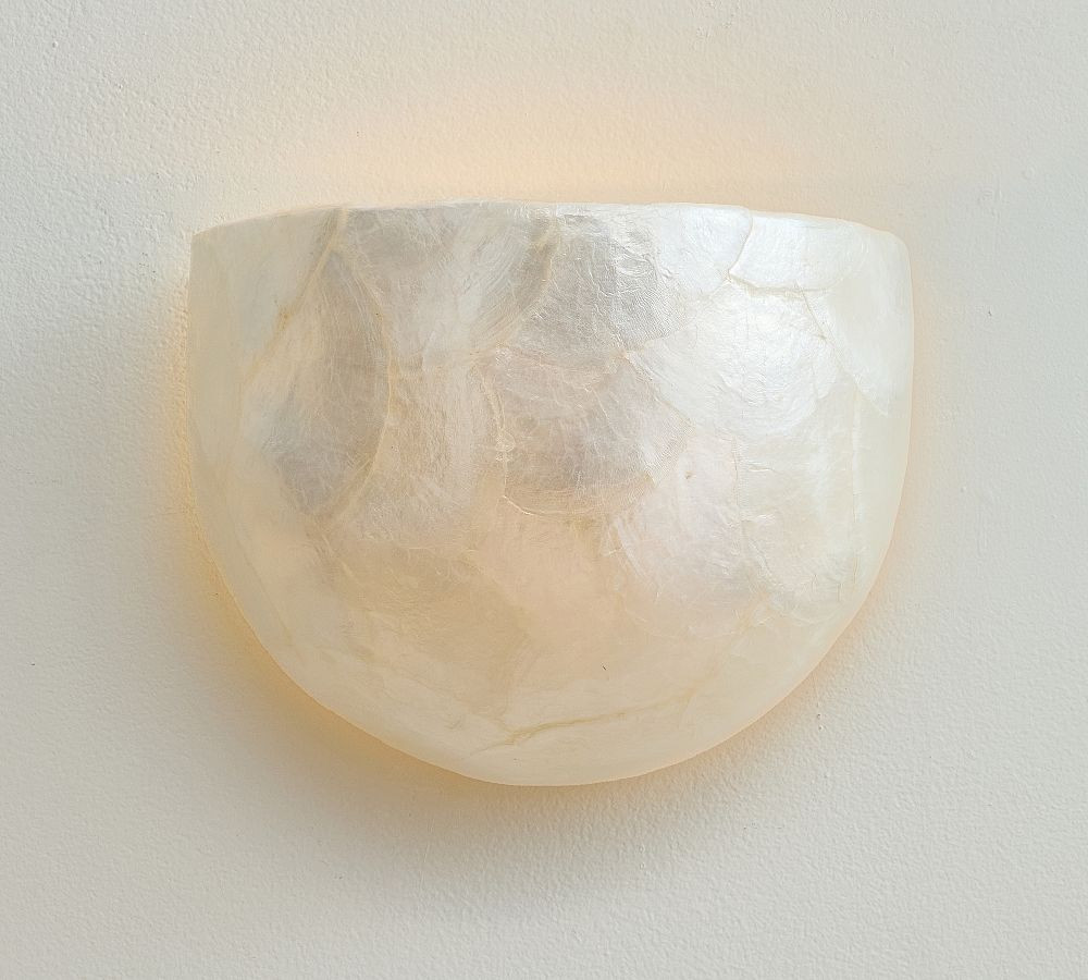 Isabel Capiz Demi Lune Sconce (10") | Pottery Barn (US)