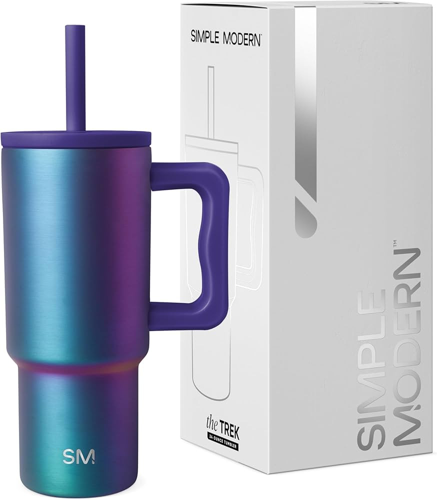 Simple Modern Kids 24 oz Tumbler with Handle and Silicone Straw Lid | Spill Proof and Leak Resist... | Amazon (US)