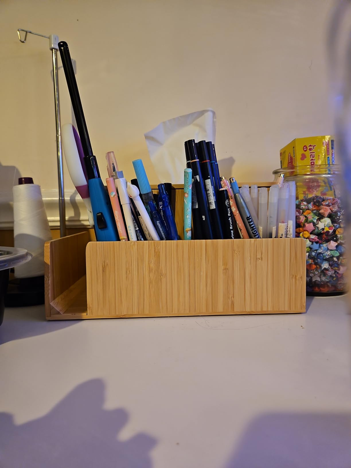 MobileVision Bamboo Tissue Box Holder & Tablet Stand Organizer for Bedroom & Desktop; compartment... | Amazon (US)