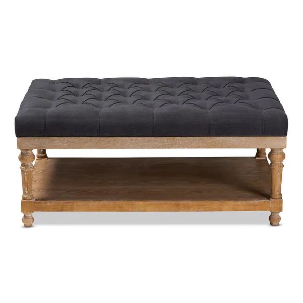 The Gray Barn Windy Ridge Modern and Rustic Cocktail Ottoman - Charcoal | Bed Bath & Beyond