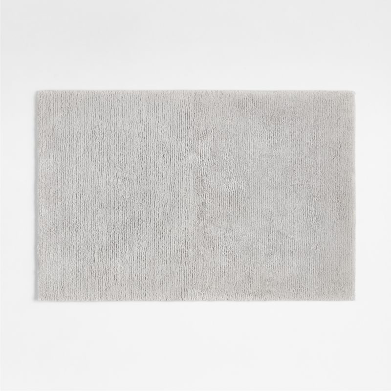 Rylan Organic Cotton Silver Bath Mat 24"x36" + Reviews | Crate & Barrel | Crate & Barrel