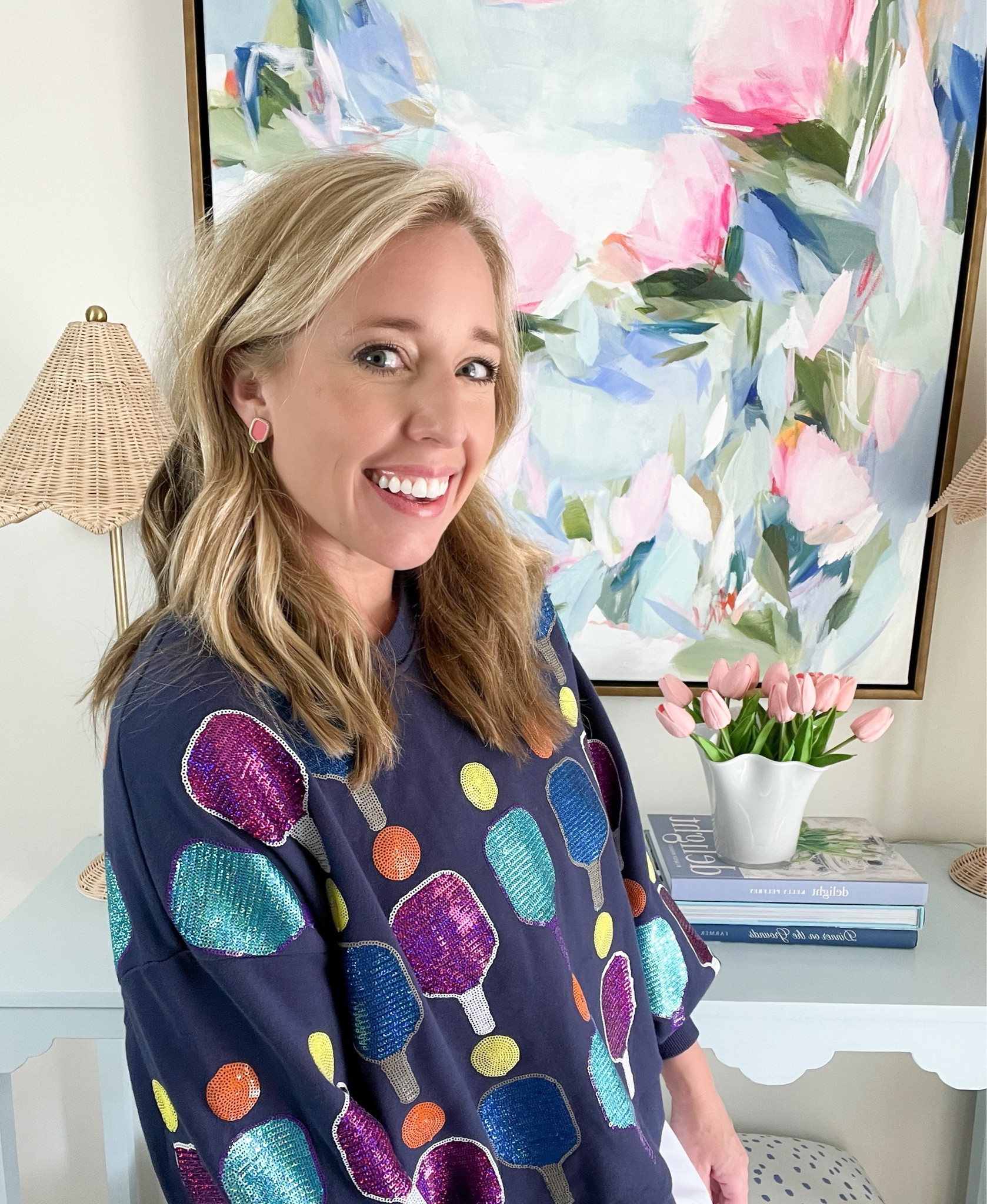 Pickleball things! - use code CHAPPLE20 for 20% off my earrings! 

Sparkly Sweatshirt and shorts set pickleball clutch paddle 

#LTKfit #LTKunder50 #LTKunder100