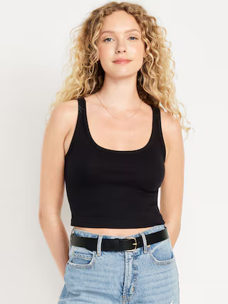 Ribbed Crop Tank Top | Old Navy (US)