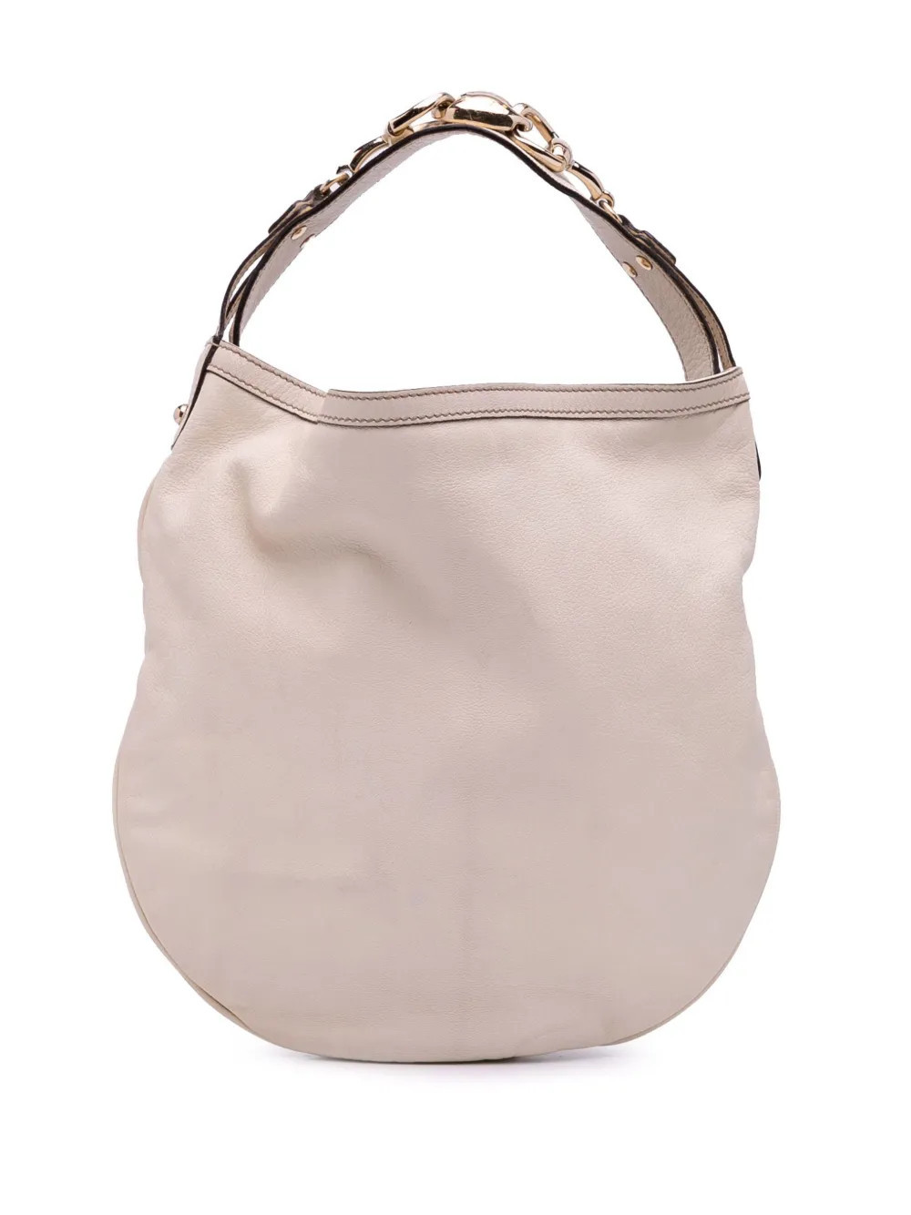 Gucci Pre-Owned 2000-2015 Leather Horsebit hobo bag - White | Farfetch Global