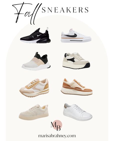 Step into fall with style and comfort. This collection of sneakers can fit anyone's vibe, whether it's sporty, casual, or a trendy platform. These sneakers can add a stylish edge to your looks!  #FallFootwear #SneakerStyle #ComfyAndChic #StepIntoFall

#LTKstyletip #LTKshoecrush #LTKSeasonal