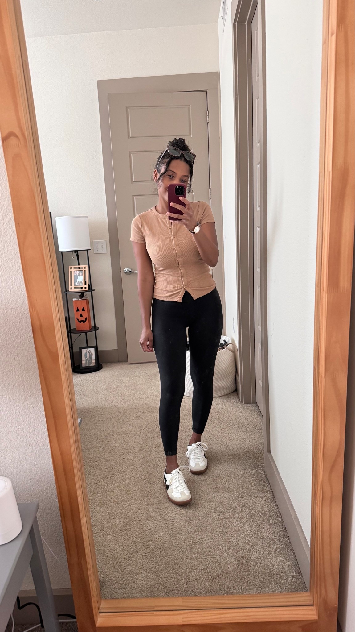 Casual fall outfit 
Abercrombie button ribbed top size XXS 

#LTKActive #LTKStyleTip