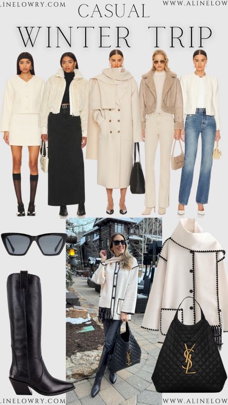 Casual Winter Outfit Idea that I wore to my trip to Aspen and Vail. White coat, neutral winter outfit, Amazon coat, beige coat, winter coat. 

#LTKstyletip #LTKfindsunder100 #LTKSeasonal