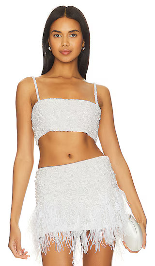Nikos Top in White Pearl | Revolve Clothing (Global)