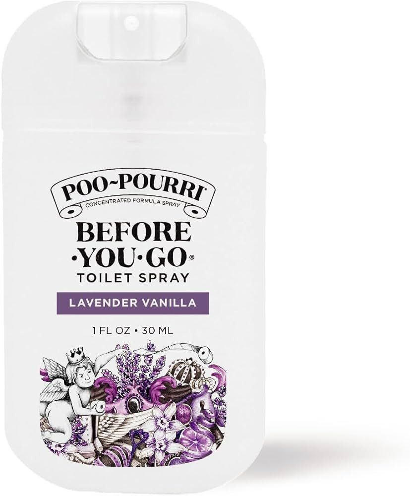 Poo-Pourri Before-You-Go Toilet Spray, Lavender Vanilla, 1 Fl Oz Pocket Travel Size - Lavender, V... | Amazon (US)