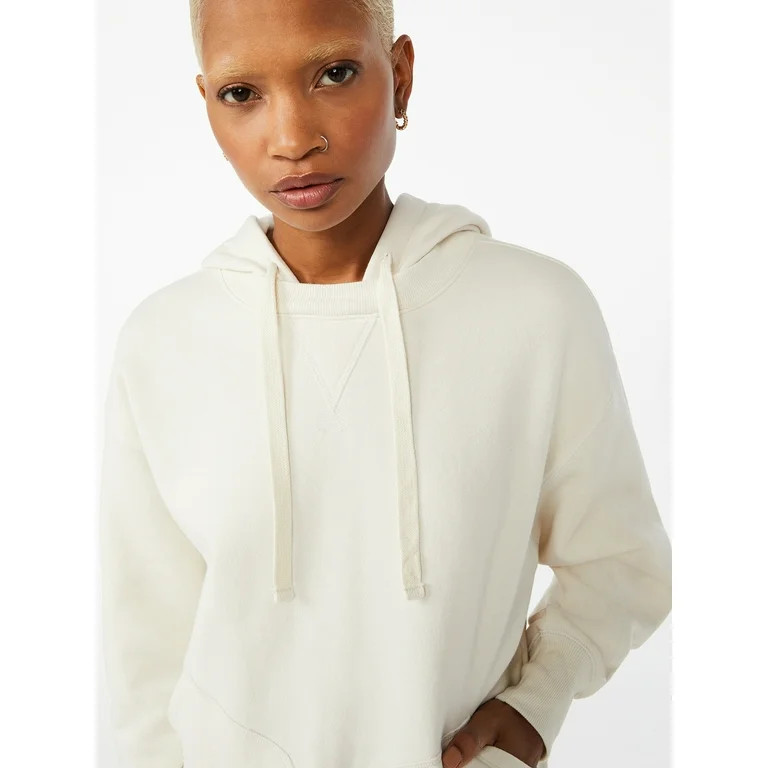 Free Assembly Women's Double Pocket Tunic Hoodie | Walmart (US)