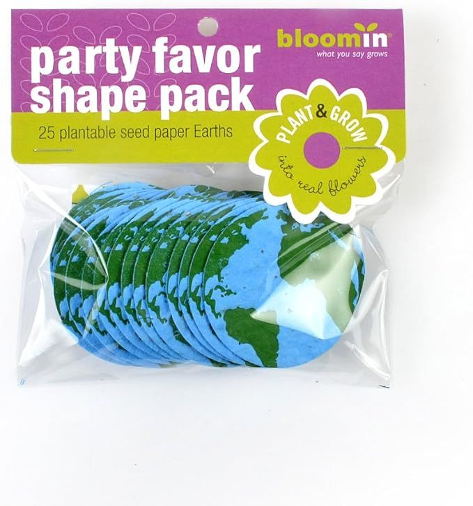 Bloomin Seed Paper Shapes Packs - Earth Shapes - 25 Shapes Per Pack - 2.1 {Blue Green} by Bloomin | Amazon (US)