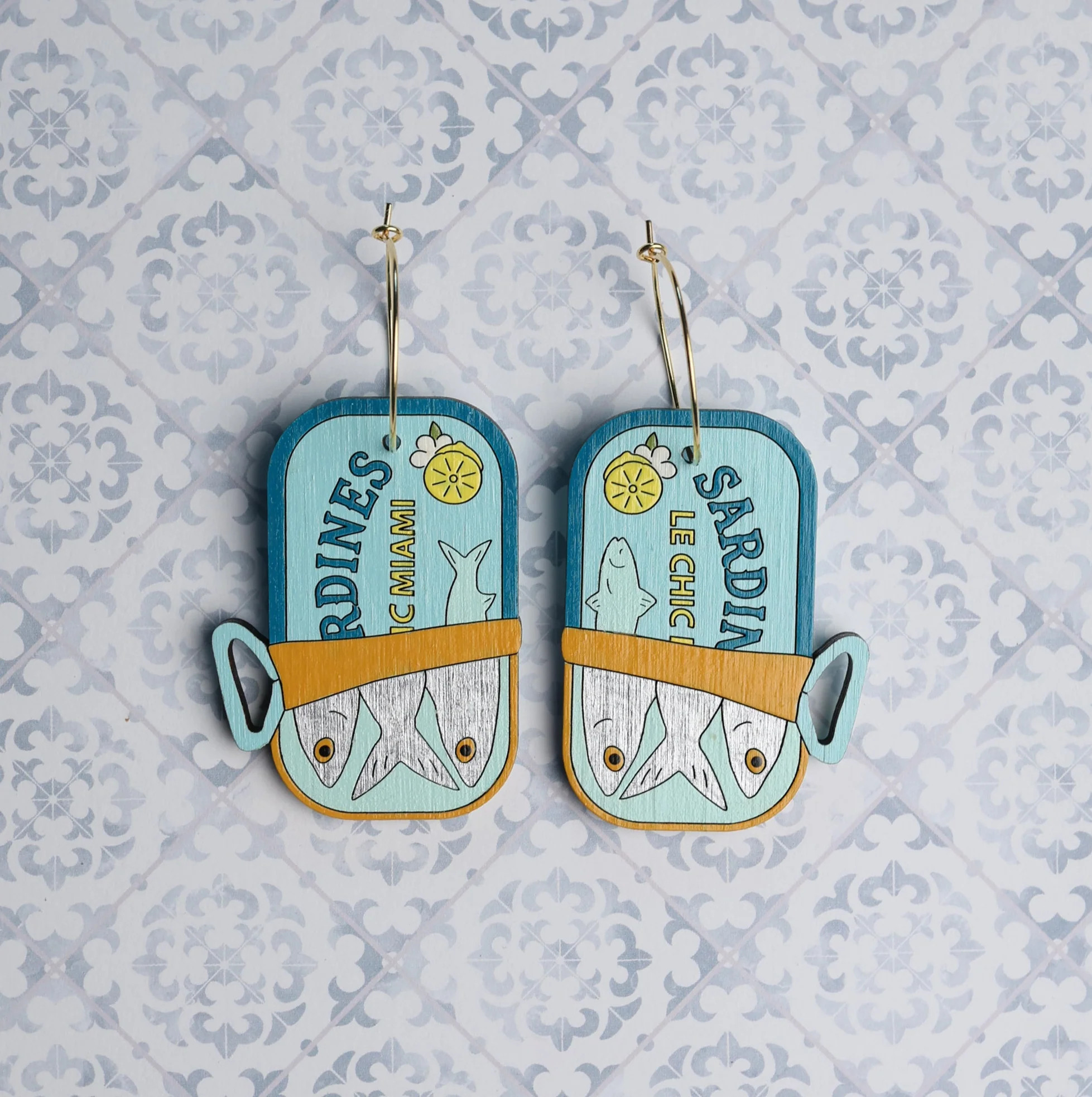 Sardine Tin Hoops | Le Chic Miami