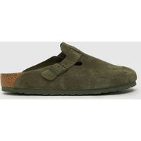 Birkenstock Boston Suede Sandals In Dark Green, Size: 11 (EU 45) | Schuh