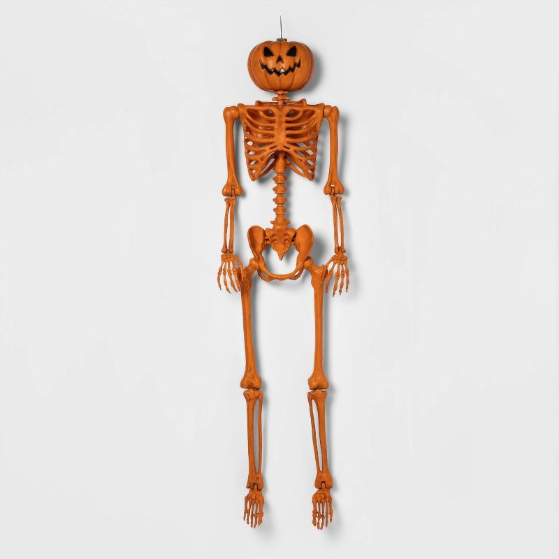 60&#34; Posable Pumpkin Skeleton Halloween Decorative Mannequin - Hyde &#38; EEK! Boutique&#8482; | Target