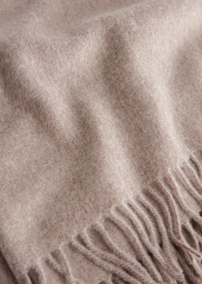 Fringed Wool Blanket Scarf - Beige - Fall & Winterscarves - & Other Stories US | & Other Stories US