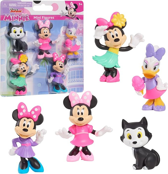 Just Play Disney Junior Minnie Mouse Mini Figures 5 Pack, 1.75" to 2.75" Tall; Toys for Kids Ages... | Amazon (US)