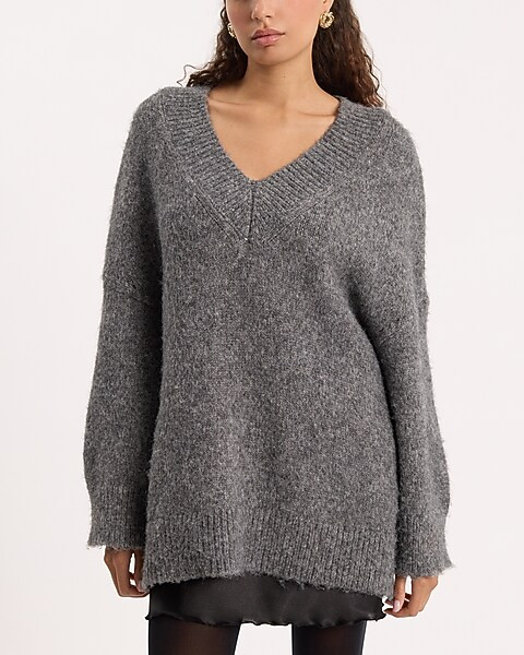 V-neck Oversized Sweater | Express