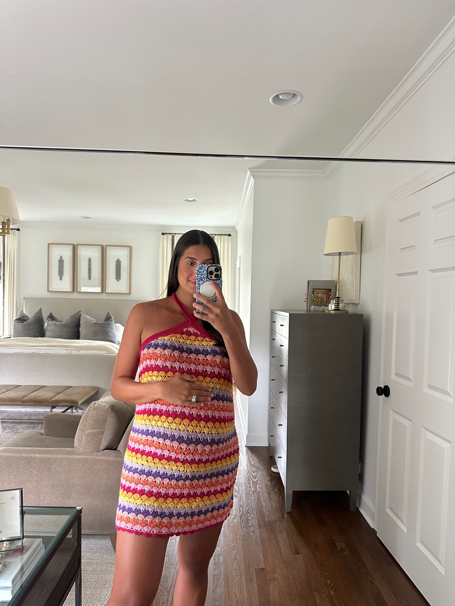 Halter dress, bump friendly dress, pregnancy outfit (I sized up one size), summer dress

#LTKBump #LTKTravel