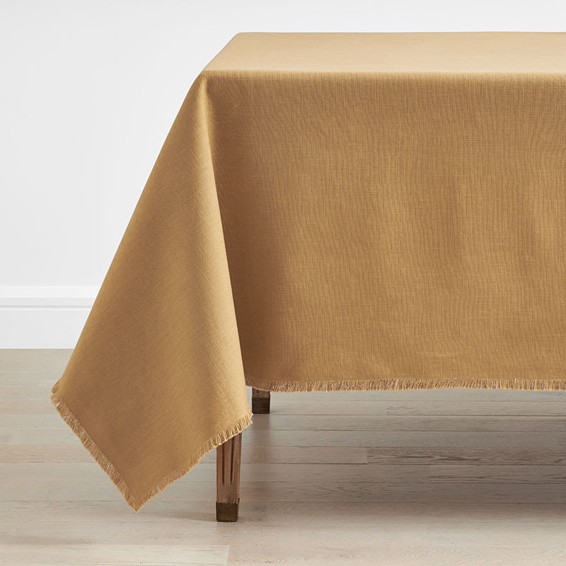 Solid Fringe Tablecloth - Amber, 70 in. x 90 in. | The Company Store