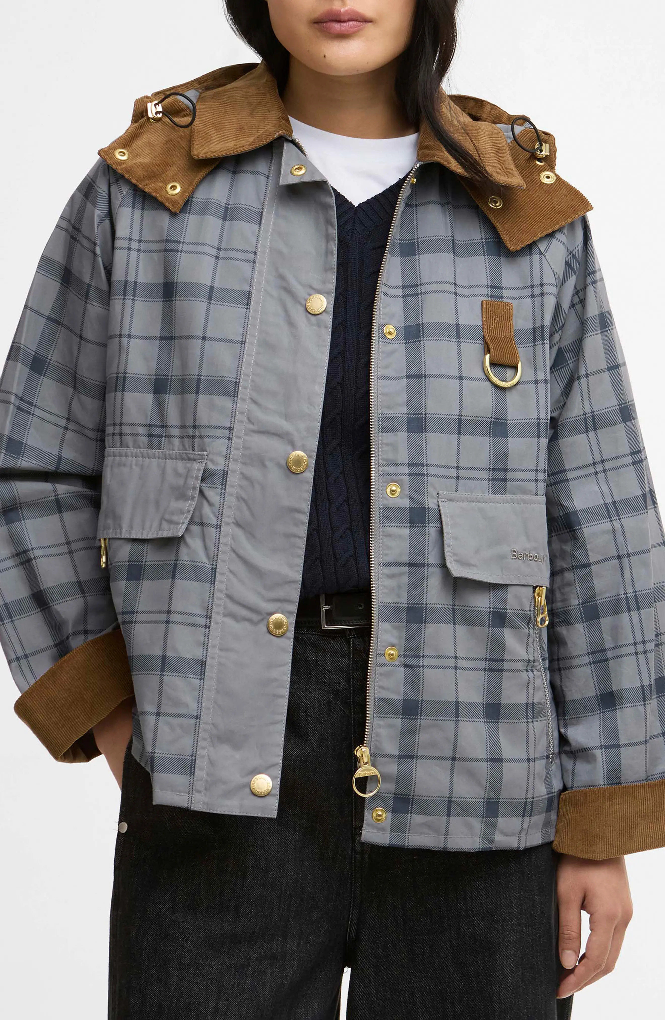 Carnforth Tartan Cotton Hooded Jacket (Women) | Nordstrom | Nordstrom