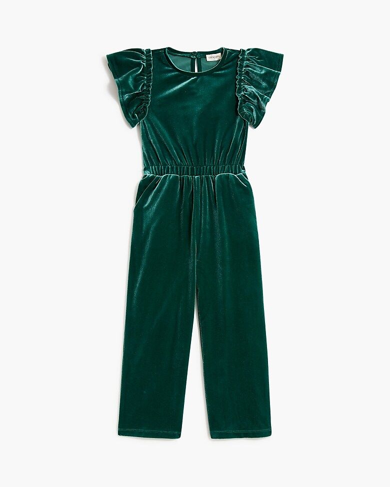 Girls' velvet jumpsuit | J.Crew Factory