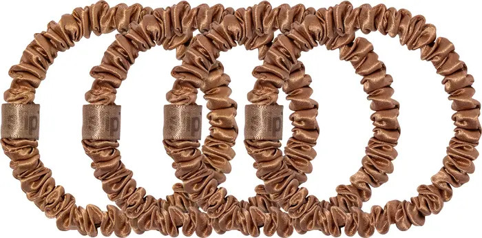 Pure Silk 4-Pack Skinny Scrunchies: Back to Basics Collection | Nordstrom