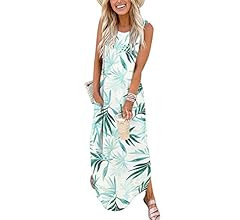 ANRABESS Women's Casual Loose Sundress Long Dress Sleeveless Split Maxi Dresses Summer Beach Dres... | Amazon (US)
