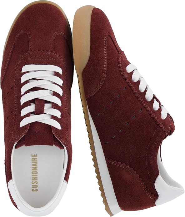 CUSHIONAIRE Topcat Genuine Leather Suede Sneakers for Women, Lightweight Everyday Casual Womens S... | Amazon (US)