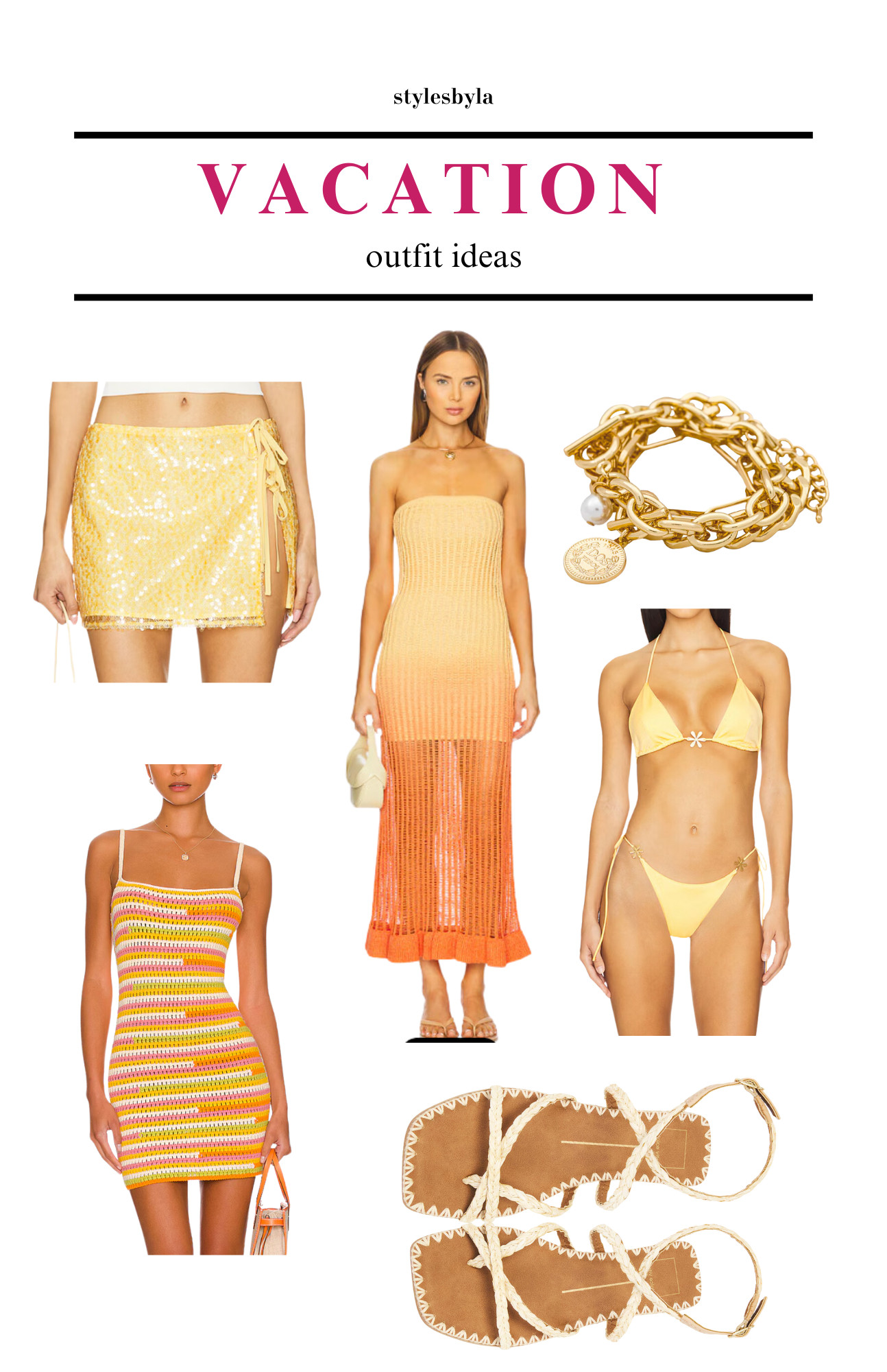 Vacation outfits!
resort wear, vacay outfit, spring break 2025, college spring break, yellow orange maxi dress, knit dress, summer style, cruise outfit, resort outfit, spring break outfit ideas, bikini set, revolve 

 #LTKMostLoved #LTKFindsUnder100 #LTKStyleTip