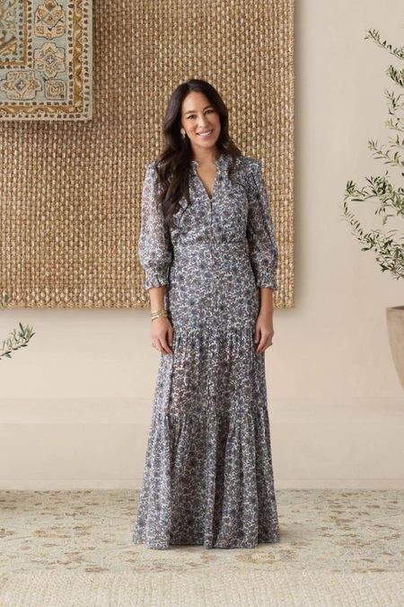 Shop Joanna Gains floral long sleeve silk maxi dress on sale 

#LTKSeasonal #LTKsalealert #LTKHoliday
