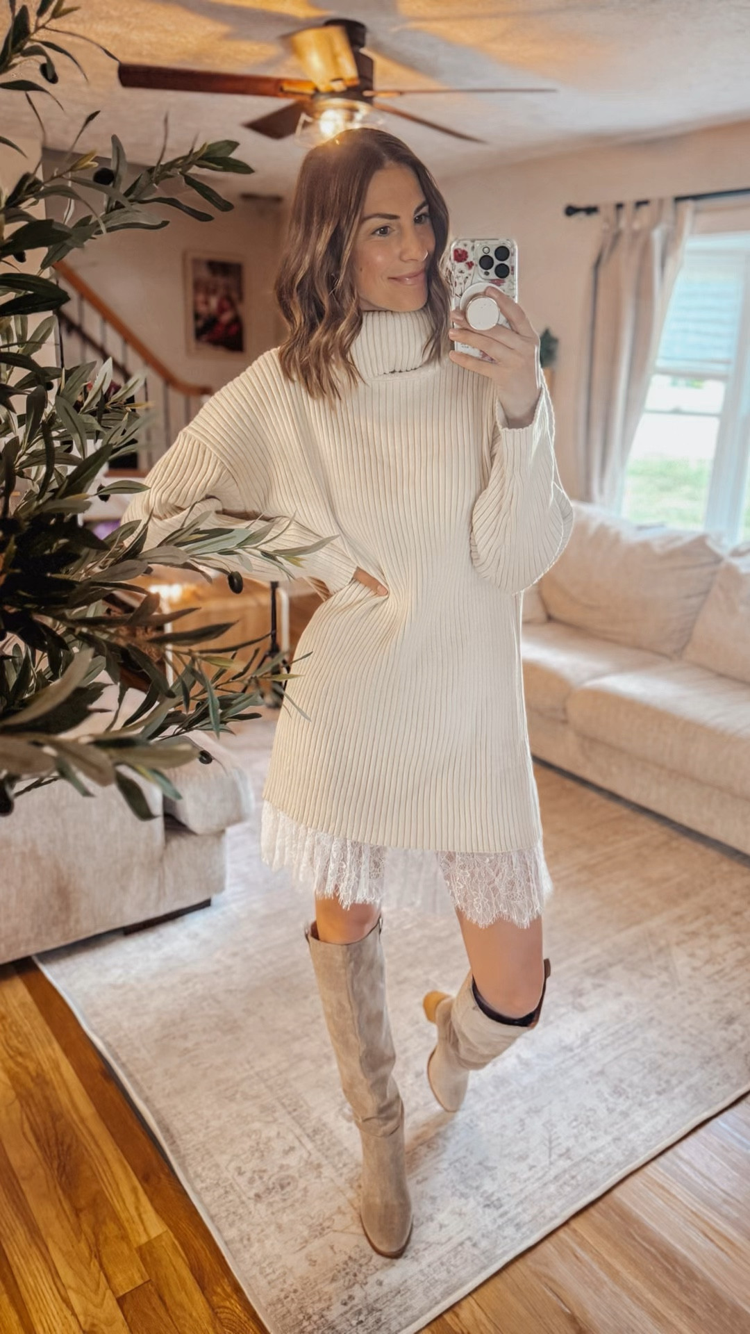 The viral lace skirt - but make it fall 🍁🍂🌻 oversized sweater I could have went down to an XS but wearing a small in both the sweater and the skirt. 

Boots are old from Vici so I linked similar  

#LTKFindsUnder50 #LTKSeasonal #LTKStyleTip