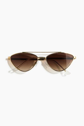 H & M - Cat-Eye Sunglasses - Gold-Colored | H&M (US + CA)